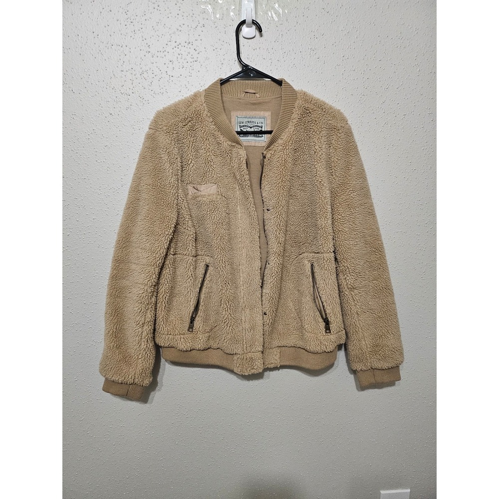 Levi Strauss & Co. Teddy Plush Sherpa Bomber Jacket Size XL‎